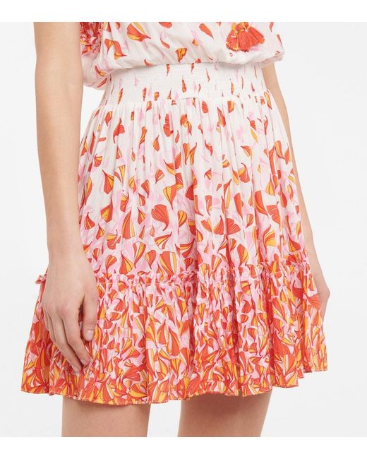 Poupette Red Triny Printed Minidress