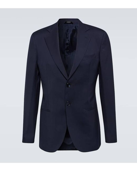 Giorgio Armani Blue Cashmere Blazer for men