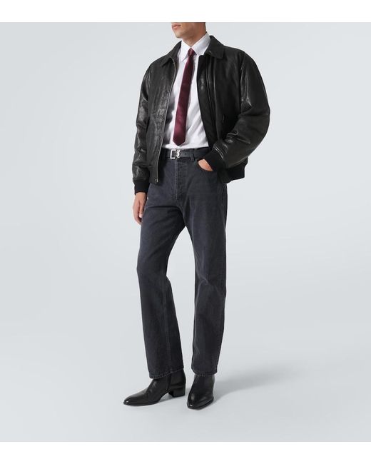 Saint Laurent Gray Straight Jeans for men