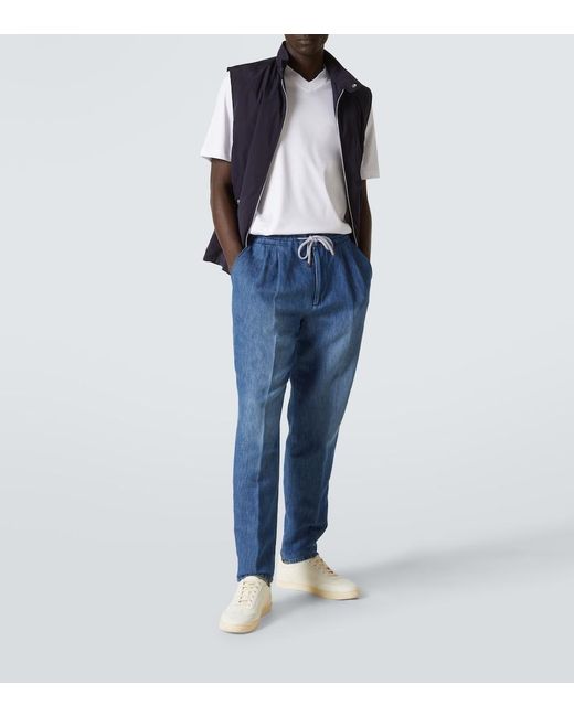 Brunello Cucinelli White Cotton Jersey T-Shirt for men