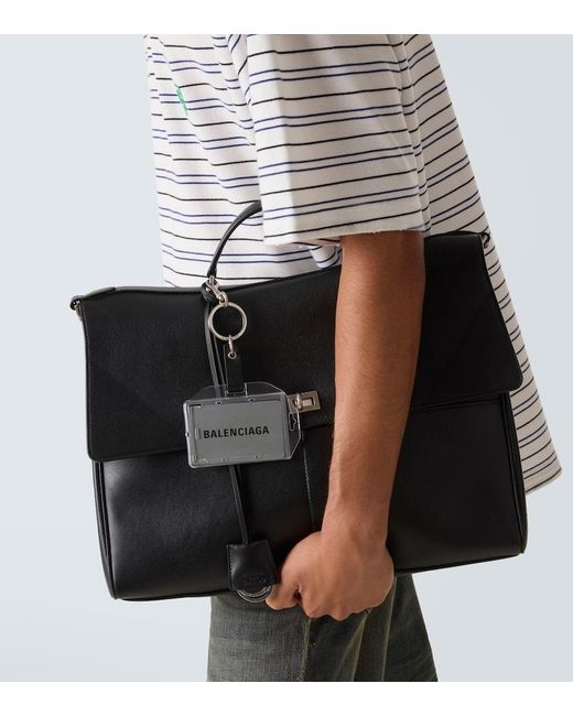 Balenciaga Aktentasche Rodeo Aus Leder in Black für Herren