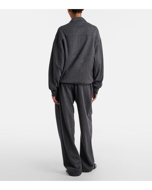 Prada Blue Wool And Cashmere Tapered Pants