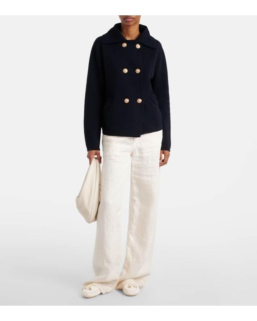 Jardin Des Orangers Blue Jacke Aus Wolle Und Kaschmir