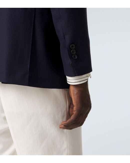 Thom Sweeney Blue Wool Blazer for men