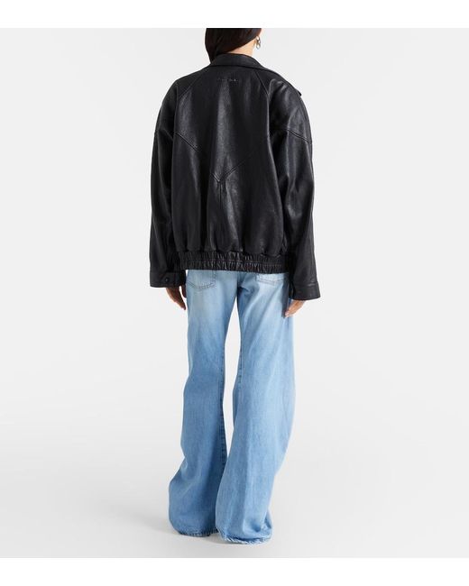 Acne Blue 2006F Distressed Wide-Leg Jeans