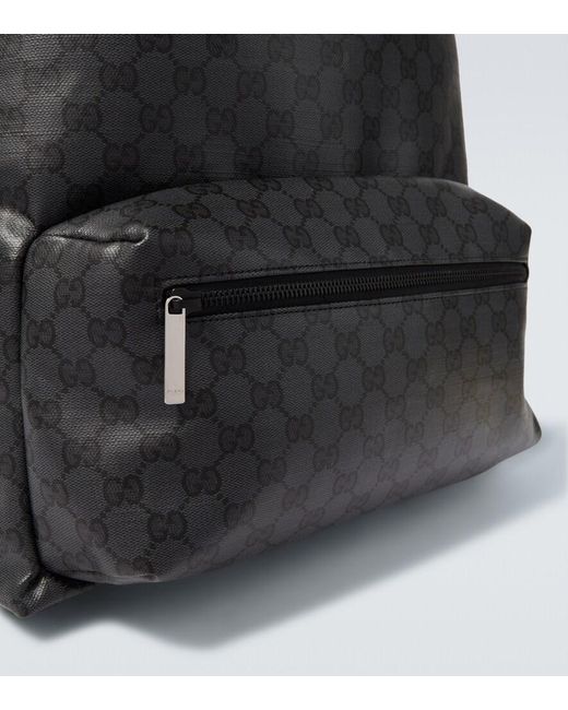 Gucci Black Essence Classic Gg Canvas Medium Backpack for men