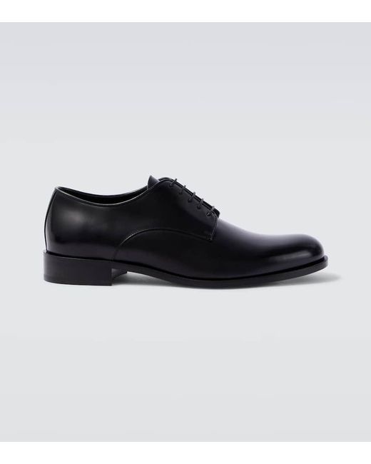 Zapatos Derby De Piel Giorgio Armani de hombre de color Black