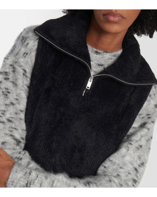 Isabel Marant Blue Milie High-Neck Sweater Vest