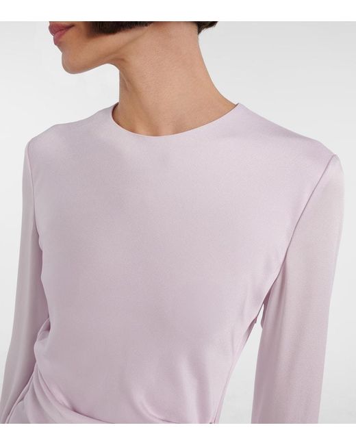 Alexander McQueen Pink Robe Aus Satin