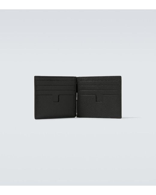 Tom Ford Black Leather Bifold Wallet for men