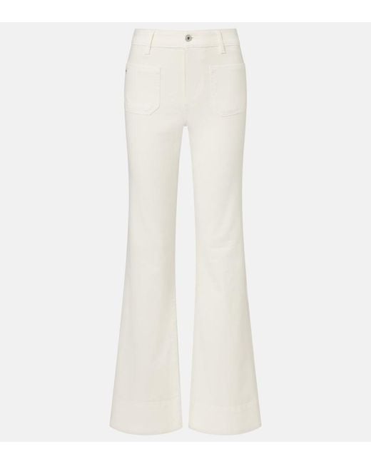 AG Jeans White Vicky Flared Jeans
