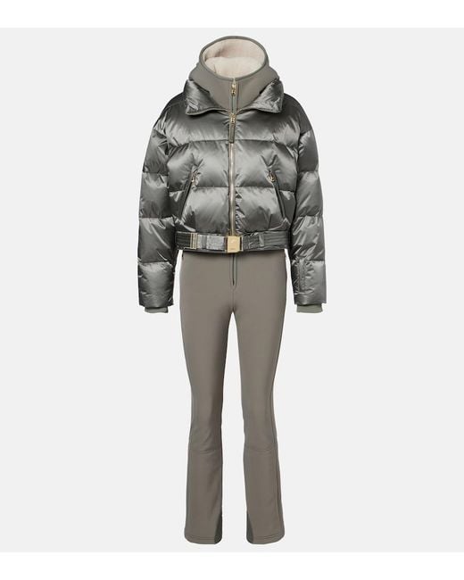 Bogner Gray Down Ski Suit And Jacket Set