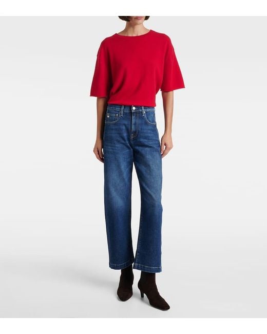 Jeans Barrel Hattie Crop De Tiro Alto AG Jeans de color Blue