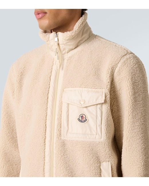 Moncler Natural Fleece Zip-Up Cardigan for men