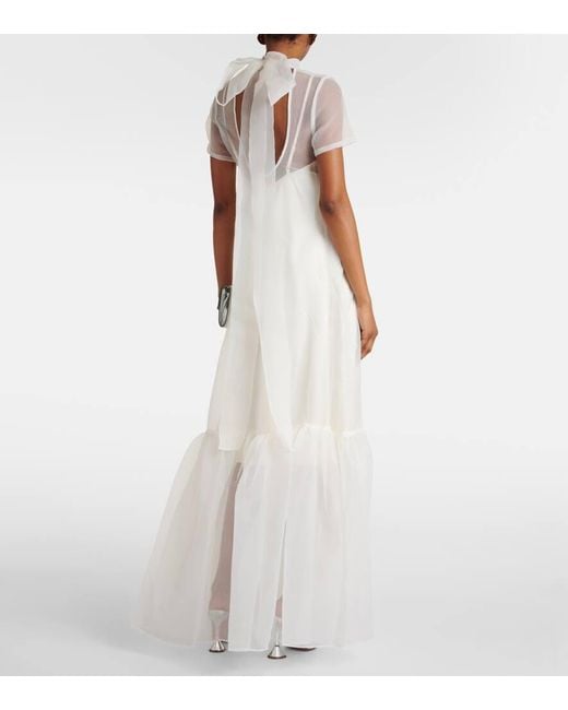 Staud White Maxikleid