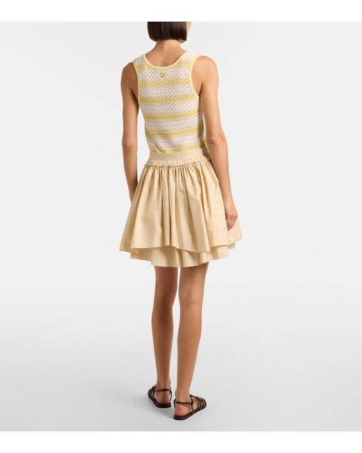 Loewe Natural Paula's Ibiza Cotton Poplin Miniskirt