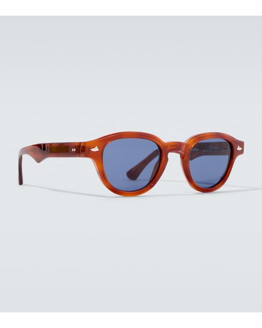 Sestini Eyewear Blue Sei E Mezzo Round Sunglasses for men
