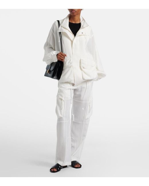 Frankie Shop White Breya Oversized Jacket