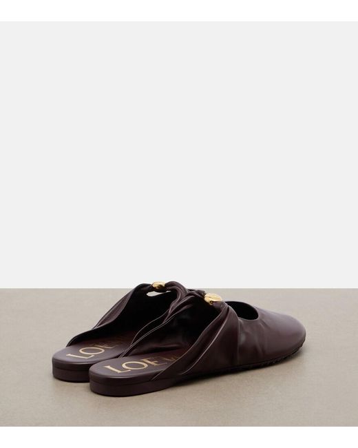 Mules Pebble Soft di Loewe in Brown