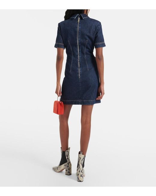 Sportmax Blue Douglas Denim Polo Dress