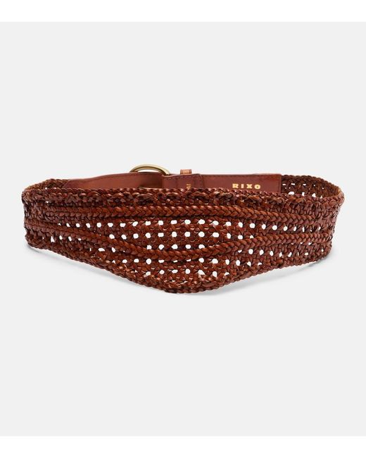 Rixo Brown X Dragon Diffusion Roxella Leather Belt