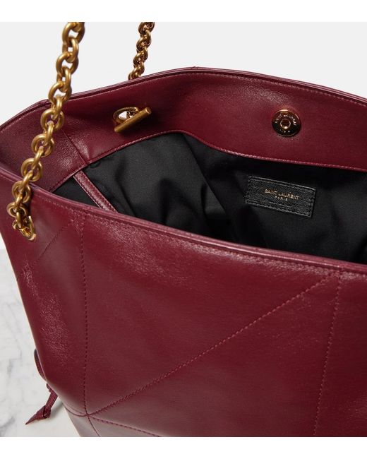 Saint Laurent Purple Jamie Shopping Leather Tote Bag