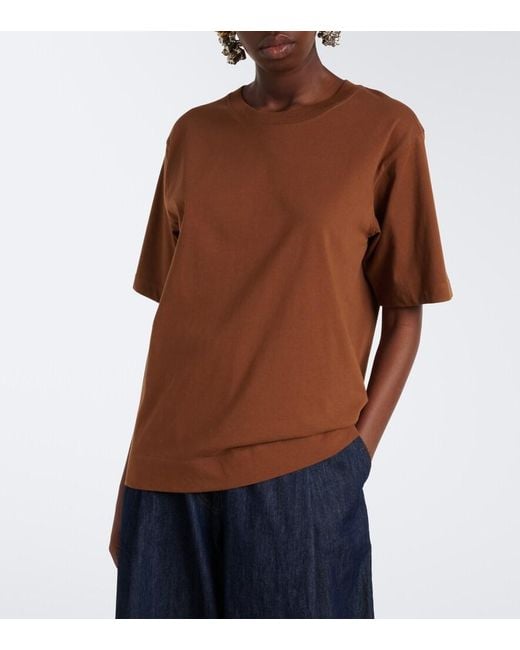 Dries Van Noten Brown Cotton Jersey T-Shirt