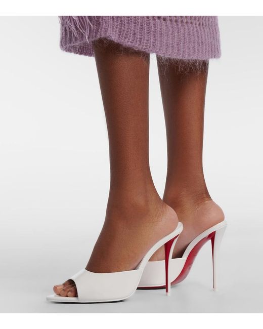 Mules Miss Z di Christian Louboutin in White