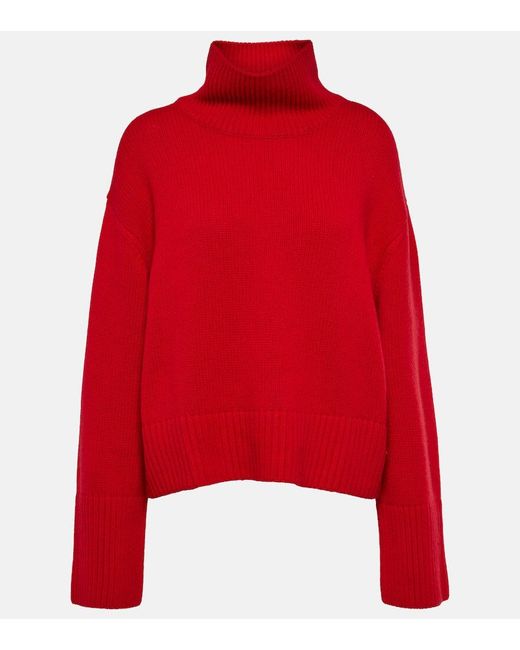 Lisa Yang Red Fleur Cashmere Sweater