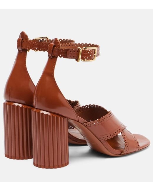Zimmermann Brown Eddie 85 Leather Sandals