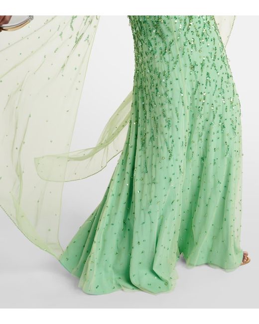 Vestido de fiesta Delphine adornado Jenny Packham de color Green