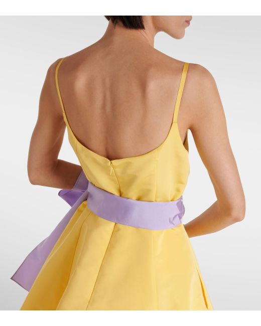 Carolina Herrera Yellow Silk Faille Gown
