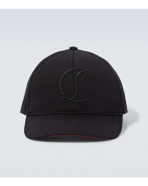 Gorra Mooncrest En Lona De Algodon Christian Louboutin de hombre de color Black