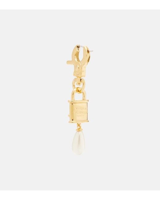 Vivienne Westwood Metallic Celestia Small Drop Earrings