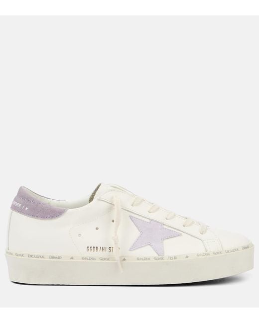 Golden Goose Deluxe Brand White Hi Star Suede Sneakers