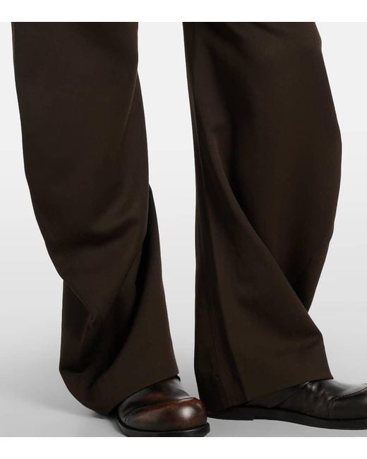 Acne Brown Patty Wool Wide-Leg Pants