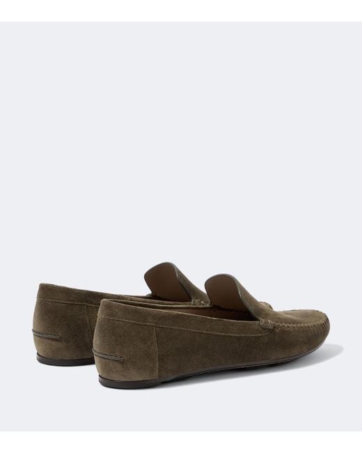 Manolo Blahnik Green Alder Suede Loafers for men