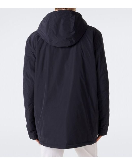 Moncler Blue Hooded Down Jacket for men