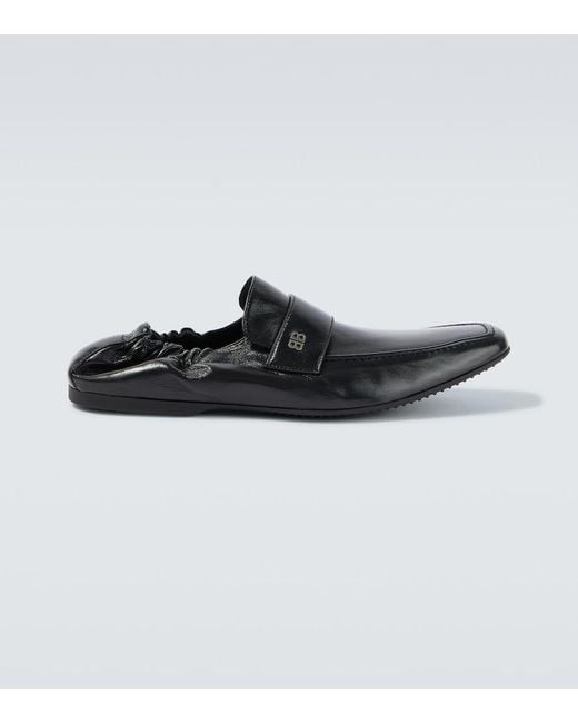 Balenciaga Black Palermo Leather Loafers for men