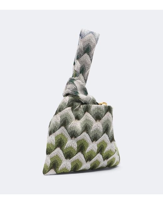 Missoni Green Small Jacquard Top-Handle Bag