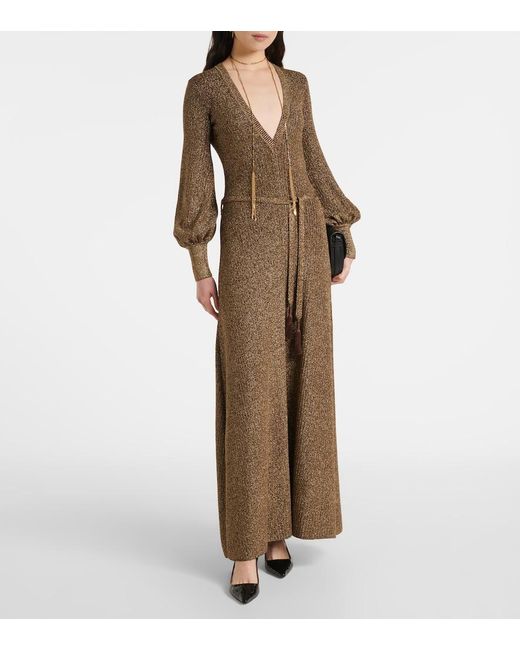 Tom Ford Brown Open-Back Maxi Dress