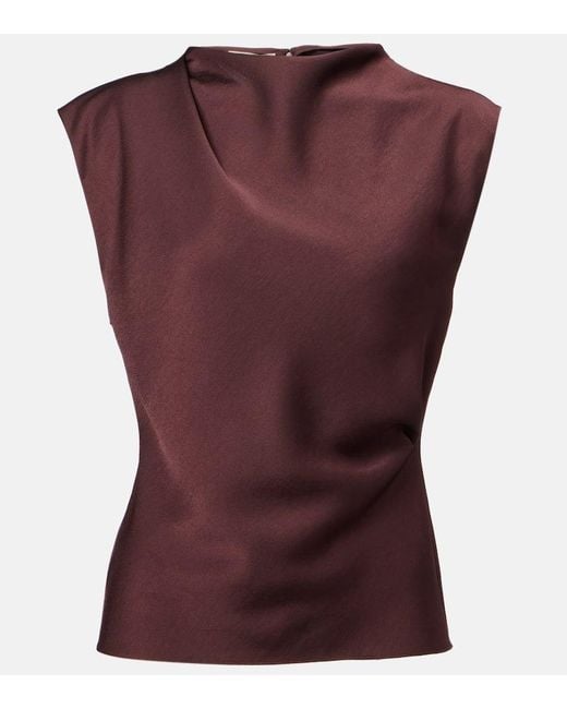 Vince Purple Top Aus Satin