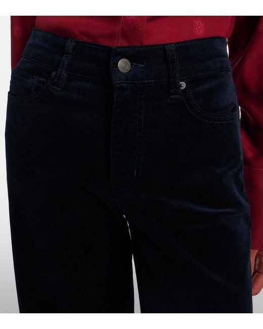 FRAME Blue Le Slim Palazzo High-Rise Wide-Leg Jeans