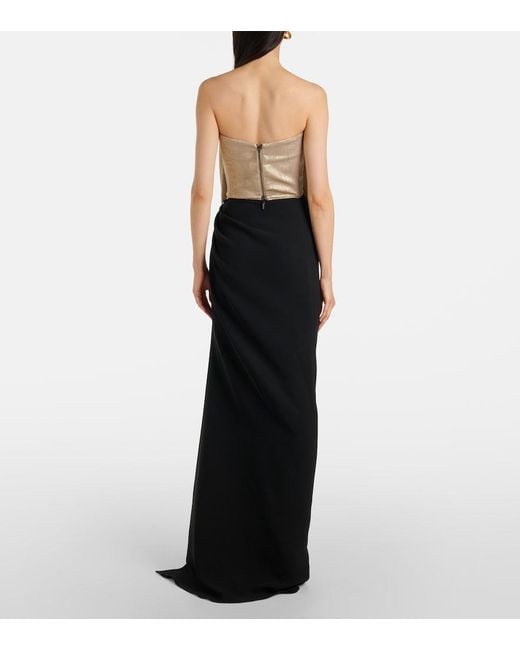 Maticevski Black Indominable Draped Maxi Skirt