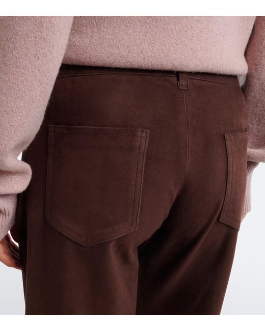 Stouls Brown Lilou Ten Suede Wide-Leg Pants