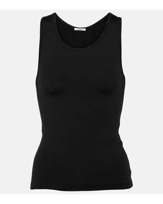 FFORME Black Pari Silk-Blend Jersey Tank Top