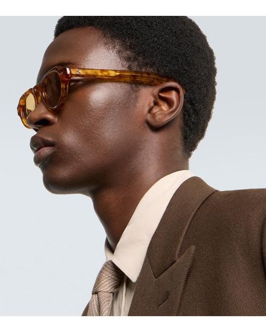 Jacques Marie Mage Brown Kellerman Round Sunglasses for men