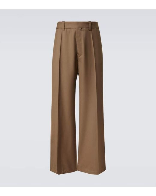 Lemaire Gerade Hose Aus Twill in Brown für Herren