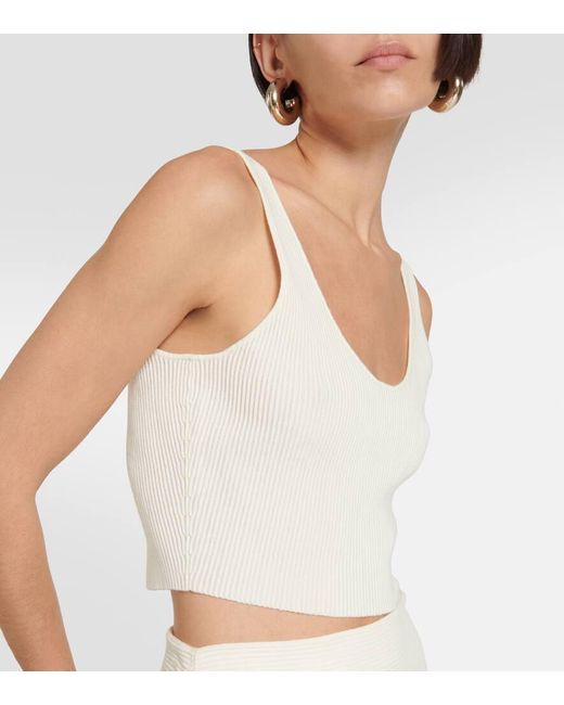 Chloé White Cropped-Top Aus Wolle