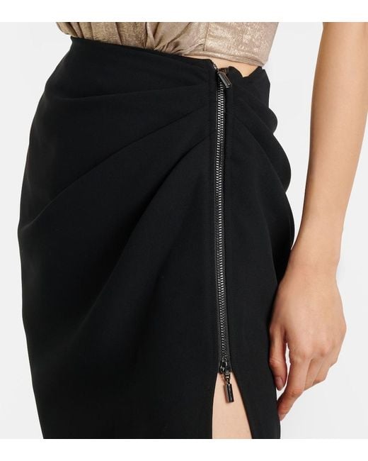 Maticevski Black Indominable Draped Maxi Skirt